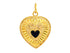 Pave Diamond Fluted Enamel Trio Heart Pendant, (DPL-2586)